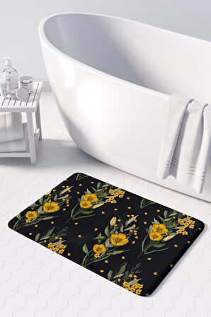 Monnhein  Mikrofiber Banyo Paspası, Kaymaz Taban, Makinede Yıkanabilir, Banyo Halısı (50x80)