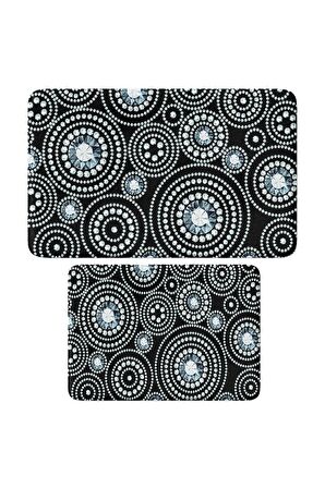 Monnhein 2'li Takım Banyo Paspası, Kaymaz Taban, Makinede Yıkanabilir, Banyo Halısı