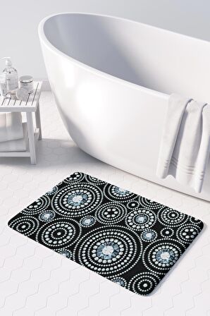 Monnhein 2'li Takım Banyo Paspası, Kaymaz Taban, Makinede Yıkanabilir, Banyo Halısı