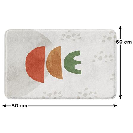 Monnhein  Mikrofiber Banyo Paspası, Kaymaz Taban, Makinede Yıkanabilir, Banyo Halısı (50x80)