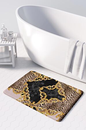 Monnhein  Mikrofiber Banyo Paspası, Kaymaz Taban, Makinede Yıkanabilir, Banyo Halısı (50x80)