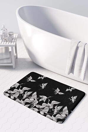 Monnhein  Mikrofiber Banyo Paspası, Kaymaz Taban, Makinede Yıkanabilir, Banyo Halısı (50x80)