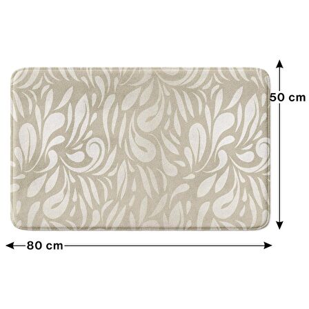 Monnhein  Mikrofiber Banyo Paspası, Kaymaz Taban, Makinede Yıkanabilir, Banyo Halısı (50x80)