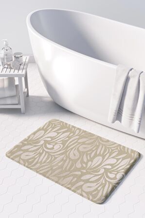 Monnhein  Mikrofiber Banyo Paspası, Kaymaz Taban, Makinede Yıkanabilir, Banyo Halısı (50x80)