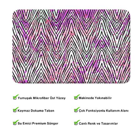 Monnhein  Mikrofiber Banyo Paspası, Kaymaz Taban, Makinede Yıkanabilir, Banyo Halısı (50x80)