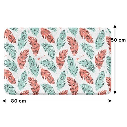 Monnhein  Mikrofiber Banyo Paspası, Kaymaz Taban, Makinede Yıkanabilir, Banyo Halısı (50x80)
