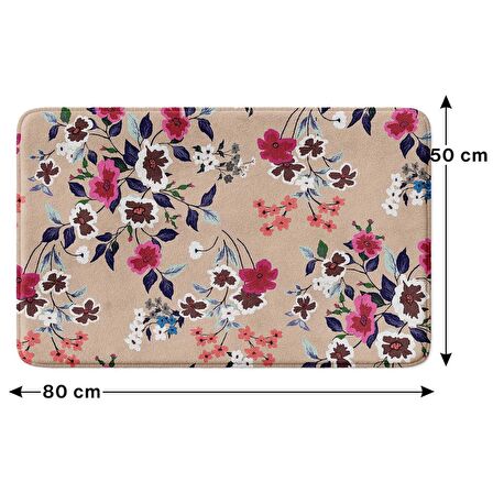 Monnhein  Mikrofiber Banyo Paspası, Kaymaz Taban, Makinede Yıkanabilir, Banyo Halısı (50x80)