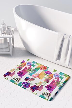 Monnhein  Mikrofiber Banyo Paspası, Kaymaz Taban, Makinede Yıkanabilir, Banyo Halısı (50x80)