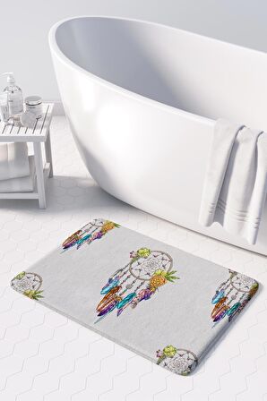 Monnhein 2'li Takım Banyo Paspası, Kaymaz Taban, Makinede Yıkanabilir, Banyo Halısı