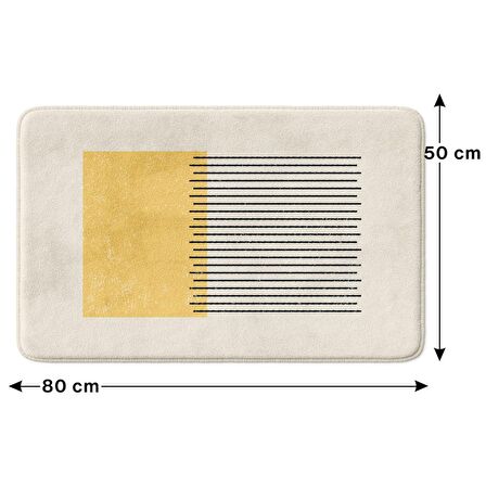 Monnhein  Mikrofiber Banyo Paspası, Kaymaz Taban, Makinede Yıkanabilir, Banyo Halısı (50x80)