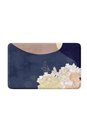 Monnhein 2'li Takım Banyo Paspası, Kaymaz Taban, Makinede Yıkanabilir, Banyo Halısı