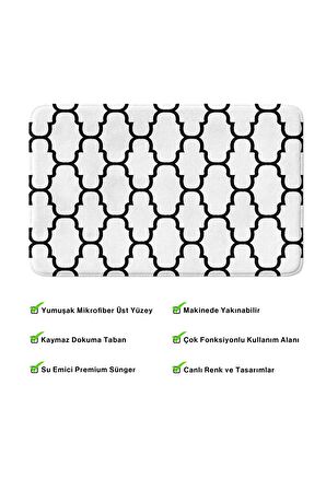 Monnhein 2'li Takım Banyo Paspası, Kaymaz Taban, Makinede Yıkanabilir, Banyo Halısı