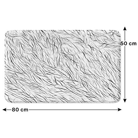 Monnhein  Mikrofiber Banyo Paspası, Kaymaz Taban, Makinede Yıkanabilir, Banyo Halısı (50x80)