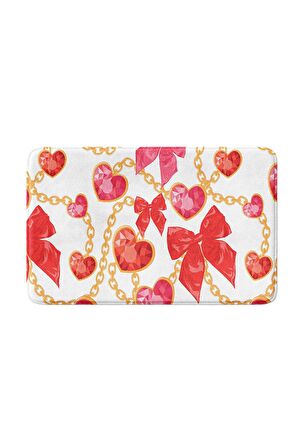 Monnhein 2'li Takım Banyo Paspası, Kaymaz Taban, Makinede Yıkanabilir, Banyo Halısı