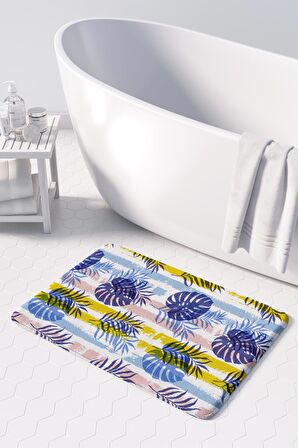 Monnhein  Mikrofiber Banyo Paspası, Kaymaz Taban, Makinede Yıkanabilir, Banyo Halısı (50x80)
