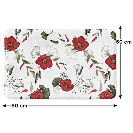 Monnhein  Mikrofiber Banyo Paspası, Kaymaz Taban, Makinede Yıkanabilir, Banyo Halısı (50x80)