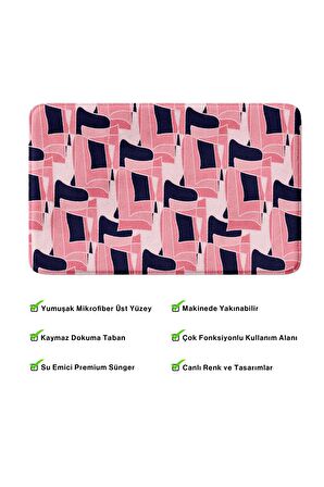 Monnhein 2'li Takım Banyo Paspası, Kaymaz Taban, Makinede Yıkanabilir, Banyo Halısı