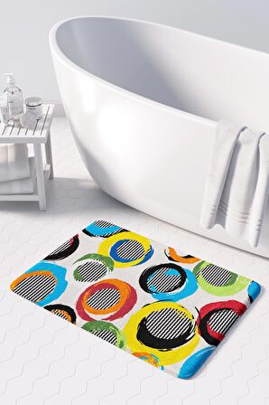 Monnhein  Mikrofiber Banyo Paspası, Kaymaz Taban, Makinede Yıkanabilir, Banyo Halısı (50x80)