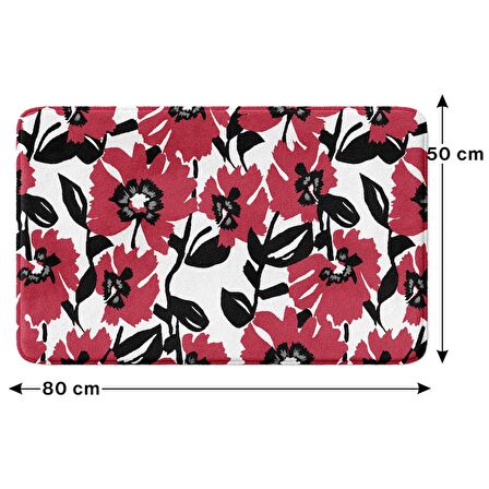 Monnhein  Mikrofiber Banyo Paspası, Kaymaz Taban, Makinede Yıkanabilir, Banyo Halısı (50x80)