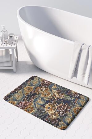 Monnhein 2'li Takım Banyo Paspası, Kaymaz Taban, Makinede Yıkanabilir, Banyo Halısı