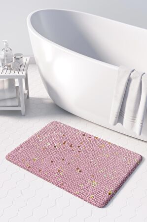 Monnhein  Mikrofiber Banyo Paspası, Kaymaz Taban, Makinede Yıkanabilir, Banyo Halısı (50x80)