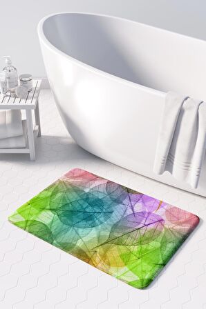 Monnhein  Mikrofiber Banyo Paspası, Kaymaz Taban, Makinede Yıkanabilir, Banyo Halısı (50x80)