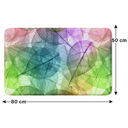 Monnhein  Mikrofiber Banyo Paspası, Kaymaz Taban, Makinede Yıkanabilir, Banyo Halısı (50x80)