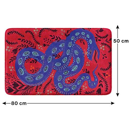Monnhein  Mikrofiber Banyo Paspası, Kaymaz Taban, Makinede Yıkanabilir, Banyo Halısı (50x80)