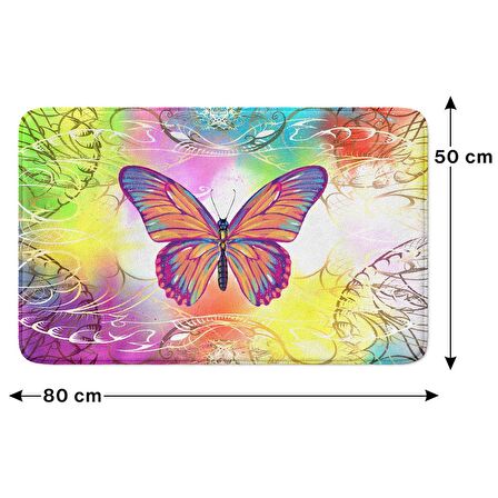 Monnhein  Mikrofiber Banyo Paspası, Kaymaz Taban, Makinede Yıkanabilir, Banyo Halısı (50x80)