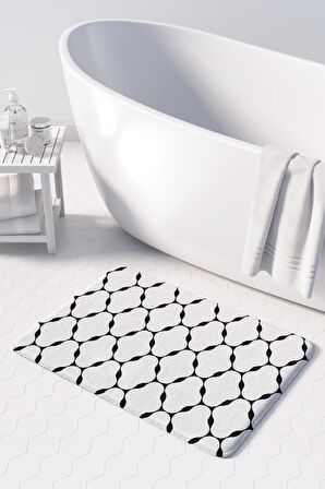 Monnhein 2'li Takım Banyo Paspası, Kaymaz Taban, Makinede Yıkanabilir, Banyo Halısı