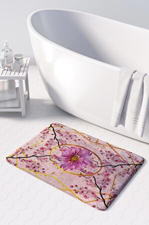 Monnhein  Mikrofiber Banyo Paspası, Kaymaz Taban, Makinede Yıkanabilir, Banyo Halısı (50x80)