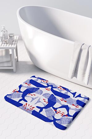 Monnhein 2'li Takım Banyo Paspası, Kaymaz Taban, Makinede Yıkanabilir, Banyo Halısı