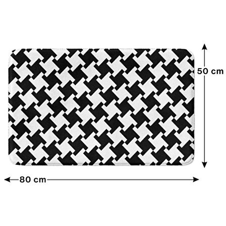 Monnhein  Mikrofiber Banyo Paspası, Kaymaz Taban, Makinede Yıkanabilir, Banyo Halısı (50x80)