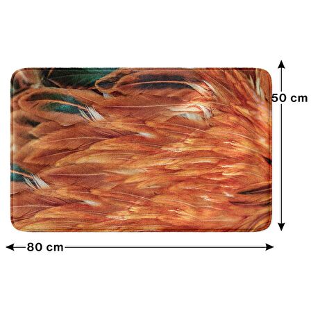 Monnhein  Mikrofiber Banyo Paspası, Kaymaz Taban, Makinede Yıkanabilir, Banyo Halısı (50x80)