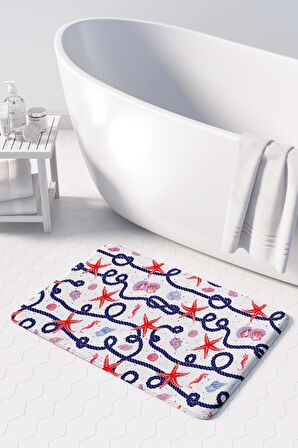 Monnhein 2'li Takım Banyo Paspası, Kaymaz Taban, Makinede Yıkanabilir, Banyo Halısı