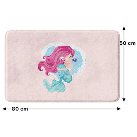 Monnhein  Mikrofiber Banyo Paspası, Kaymaz Taban, Makinede Yıkanabilir, Banyo Halısı (50x80)