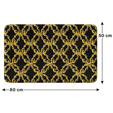 Monnhein  Mikrofiber Banyo Paspası, Kaymaz Taban, Makinede Yıkanabilir, Banyo Halısı (50x80)