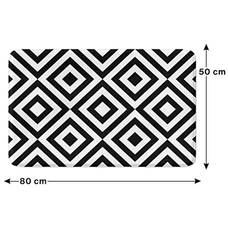 Monnhein  Mikrofiber Banyo Paspası, Kaymaz Taban, Makinede Yıkanabilir, Banyo Halısı (50x80)