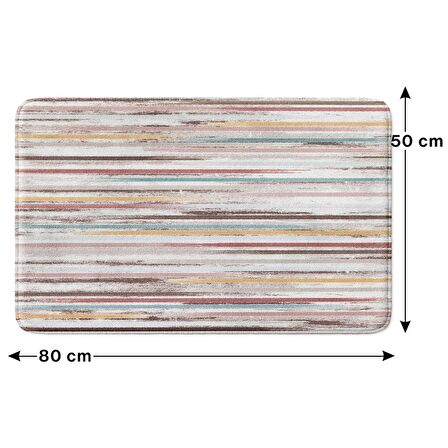 Monnhein  Mikrofiber Banyo Paspası, Kaymaz Taban, Makinede Yıkanabilir, Banyo Halısı (50x80)