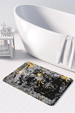Monnhein  Mikrofiber Banyo Paspası, Kaymaz Taban, Makinede Yıkanabilir, Banyo Halısı (50x80)