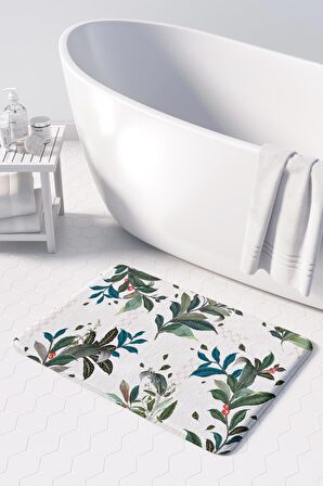 Monnhein 2'li Takım Banyo Paspası, Kaymaz Taban, Makinede Yıkanabilir, Banyo Halısı