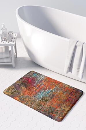 Monnhein 2'li Takım Banyo Paspası, Kaymaz Taban, Makinede Yıkanabilir, Banyo Halısı