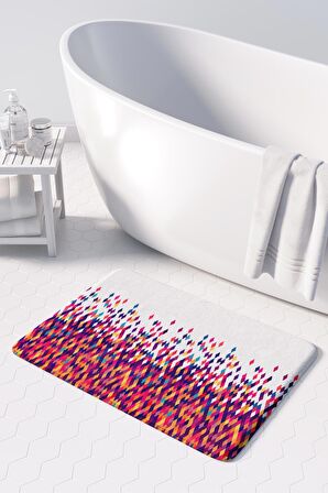 Monnhein 2'li Takım Banyo Paspası, Kaymaz Taban, Makinede Yıkanabilir, Banyo Halısı