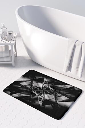 Monnhein  Mikrofiber Banyo Paspası, Kaymaz Taban, Makinede Yıkanabilir, Banyo Halısı