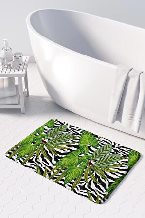 Monnhein 2'li Takım Banyo Paspası, Kaymaz Taban, Makinede Yıkanabilir, Banyo Halısı