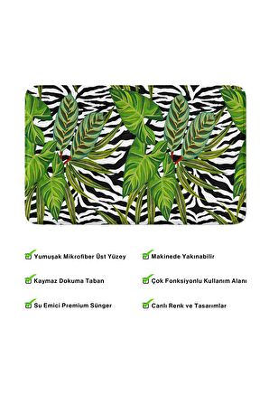 Monnhein 2'li Takım Banyo Paspası, Kaymaz Taban, Makinede Yıkanabilir, Banyo Halısı