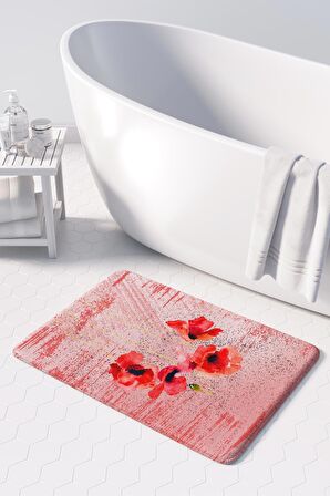 Monnhein  Mikrofiber Banyo Paspası, Kaymaz Taban, Makinede Yıkanabilir, Banyo Halısı (50x80)