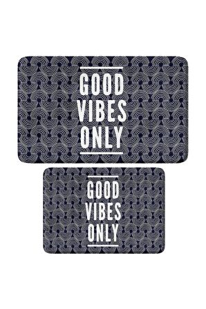 Monnhein 2'li Takım Banyo Paspası, Kaymaz Taban, Makinede Yıkanabilir, Banyo Halısı