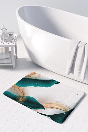Monnhein  Mikrofiber Banyo Paspası, Kaymaz Taban, Makinede Yıkanabilir, Banyo Halısı (50x80)