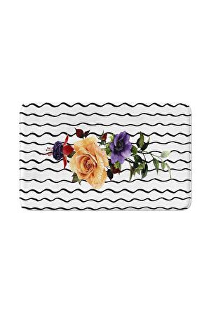 Monnhein 2'li Takım Banyo Paspası, Kaymaz Taban, Makinede Yıkanabilir, Banyo Halısı